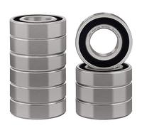 XiKe 10 Pezzi 6004-2RS Cuscinetti a sfera Doppia Tenuta 20x42x12mm, Acciaio cromato e Pre-Lubrificati, 6004RS Cuscinetti a sfera a gola profonda.