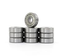 XiKe 10 Pezzi 604ZZ Cuscinetti a Sfera 4x12x4mm Doppia Guarnizione Metallica, Acciaio Cromato, Pre-Lubrificati, 604-2Z Cuscinetti radiali rigidi a sfere in miniatura