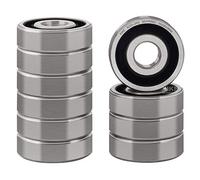 XiKe 10 Pezzi 6200-2RS Cuscinetti a sfera 10x30x9mm Acciaio cromato e Pre-lubrificati, 6200RS Cuscinetti a sfere a gola profonda con Guarnizioni in Gomma.