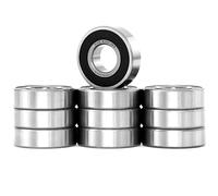 XiKe 10 Pezzi 6203-2RS Cuscinetti a sfera 17x40x12mm Acciaio cromato e Pre-lubrificati, 6203RS Cuscinetti a sfere a gola profonda con Guarnizioni in Gomma.