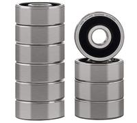 XiKe 10 Pezzi 623-2RS Cuscinetti a Sfera 3x10x4mm Doppia Tenuta in Gomma, Acciaio Cromato, Pre-Lubrificati, 623RS Cuscinetto a sfere a gola profonda in miniatura.