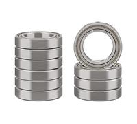 XiKe 10 pezzi 6803ZZ/17x26x5mm Cuscinetti a sfere con doppia tenuta metallica, Acciaio al cromo e Pre-lubrificato, 6803-2Z Cuscinetti a sfere a gola profonda.