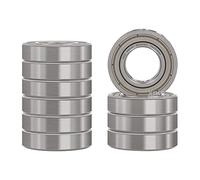 XiKe 10 pezzi 6900ZZ/10x22x6mm Cuscinetti a sfere con doppia tenuta metallica, Acciaio al cromo e Pre-lubrificato, 6900-2Z Cuscinetti a sfere a gola profonda.