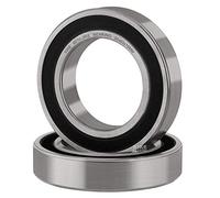 XiKe 2 Pezzi 6010-2RS Cuscinetti a sfera 50x80x16mm Acciaio cromato e Pre-lubrificati, 6010RS Cuscinetto a sfere a gola profonda con guarnizione.