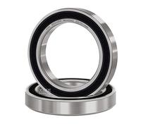 XiKe 2 Pezzi 6910-2RS Cuscinetto a sfera 50x72x12mm Acciaio cromato e Pre-lubrificato6910RS Cuscinetto a sfera con doppia guarnizione in gomma.