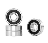 XiKe 4 Pezzi 6200-2RS Cuscinetti a sfere sigillati 10x30x9mm Pre-lubrificati e Acciaio cromato, Doppia Guarnizione in Gomma, 6200RS Cuscinetto a sfera a gola profonda