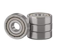 XiKe 4 Pezzi 6200ZZ Cuscinetto a sfera a doppia tenuta 10x30x9mm Acciaio cromato e Pre-lubrificati, 6200-2Z Cuscinetti a sfere a gola profonda