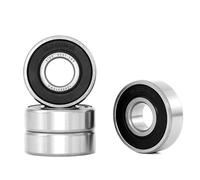 XiKe 4 Pezzi 6201-2RS Cuscinetti a sfere sigillati 12x32x10mm Pre-lubrificati e Acciaio cromato, Doppia Guarnizione in Gomma, 6201RS Cuscinetto a sfera a gola profonda