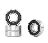 XiKe 4 Pezzi 6202-2RS Cuscinetti a sfere sigillati 15x35x11mm Pre-lubrificati e Acciaio cromato, Doppia Guarnizione in Gomma, 6202Cuscinetto a sfera a gola profonda