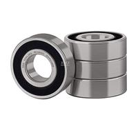 XiKe 4 Pezzi 6204-2RS Cuscinetti a sfera 20x47x14mm Guarnizioni in Gomma e Acciaio cromato e Pre-lubrificati, 6204RS Cuscinetti a sfere a gola profonda