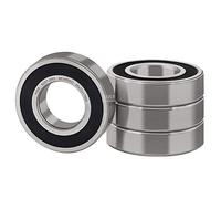 XiKe 4 Pezzi 6207-2RS Cuscinetti a sfera 35x72x17mm Guarnizioni in Gomma e Acciaio cromato e Pre-lubrificati, 6207RS Cuscinetti a sfere a gola profonda