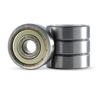 XiKe 4 Pezzi 6300ZZ Cuscinetto a sfera a doppia tenuta 10x35x11mm Acciaio cromato e Pre-lubrificati, 6300-2Z 2Z Cuscinetti a sfere a gola profonda.