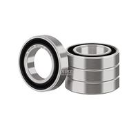 XiKe 4 pz 6800-2RS Cuscinetti a sfere sigillati 10x19x5mm, Pre-lubrificati, Acciaio cromato, Doppia Guarnizione in Gomma, 6800RS Cuscinetto a sfere a gola profonda con tenuta.