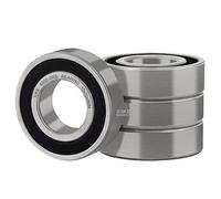 XiKe 6002-2RS/15x32x9mm Cuscinetto a sfera a Doppia Tenuta, Acciaio cromato e Pre-lubrificati, 6002RS Cuscinetti a sfere a gola profonda, set di 4.