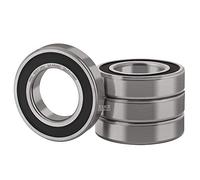 XiKe 6007-2RS/35x62x14mm Cuscinetto a sfera a Doppia Tenuta, Acciaio cromato e Pre-lubrificati, 6007RS Cuscinetti a sfere a gola profonda, set di 4.