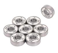 XiKe 608-2RS Cuscinetto per Skateboard 8x22x7mm, Acciaio cromato e guarnizioni di gomma, Cuscinetti a sfere per Skateboard, Pattini in linea, Scooter ecc. (Bianco, 8 pezzi)