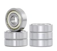 XiKe 6200ZZ Cuscinetti a sfera 10x30x9mm, Acciaio cromato｜Guarnizioni in Metallo｜Pre-lubrificati, 6200-2Z Cuscinetti a sfere a gola profonda con tenute, Confezione da 6.