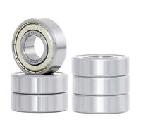 XiKe 6203ZZ Cuscinetti a sfera 17x40x12mm, Acciaio cromato｜Guarnizioni in Metallo｜Pre-lubrificati, 6203-2Z Cuscinetti a sfere a gola profonda con tenute, Confezione da 6.