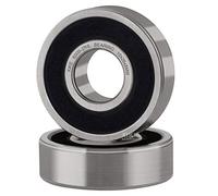 XiKe Cuscinetti a sfera 6000-2RS | 10x26x8mm - Acciaio cromato e Pre-lubrificati, Doppia Tenuta in Gomma (RS) - Confezione da 2 pz.