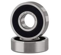 XiKe Cuscinetti a sfera 6001-2RS | 12x28x8mm - Acciaio cromato e Pre-lubrificati, Doppia Tenuta in Gomma (RS) - Confezione da 2 pz.