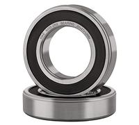 XiKe Cuscinetti a sfera 6005-2RS | 25x47x12mm - Acciaio cromato e Pre-lubrificati, Doppia Tenuta in Gomma (RS) - Confezione da 2 pz.