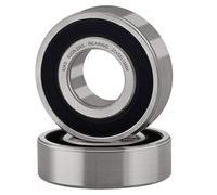 XiKe Cuscinetti a sfera 6205-2RS | 25x52x15mm - Acciaio cromato e Pre-lubrificati, Doppia Tenuta in Gomma (RS) - Confezione da 2 pz.