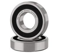 XiKe Cuscinetti a sfera 6306-2RS | 30x72x19mm - Acciaio cromato e Pre-lubrificati, Doppia Tenuta in Gomma (RS) - Confezione da 2 pz.