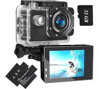 Xilecam Action Cam Impermeabile Fino a 40m con Batteria a Lunga Durata(nero | Action camera impermeabile con inclusa, adatta per ciclismo, immersioni e fotografie durante i viaggi quotidiani.