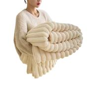 XILENY Coperta Pile Matrimoniale 200x230 cmMorbido Caldo Plaid Peloso di Pelliccia Sintetica Coperta Letto Matrimoniale Coperta Divano Invernale Lavabile per Inverno Autunno(Bianco Latte Addensato)