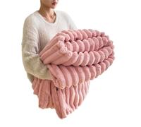 XILENY Coperta Pile Matrimoniale 200x230 cmMorbido Caldo Plaid Peloso di Pelliccia Sintetica Coperta Letto Matrimoniale Coperta Divano Invernale Lavabile per Inverno Autunno(Bianco Latte Addensato)