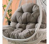 XILENY Cuscino per sedia a uovo, cuscino da seduta/cuscino per la schiena rotondo per sedia sospesa - 120*80 cm, cuscino per poltrona sospesa in polyrattan/rattan, seggiolino per amaca interna ed