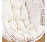 XILENY Cuscino per sedia a uovo, cuscino da seduta/cuscino per la schiena rotondo per sedia sospesa - 120*80 cm, cuscino per poltrona sospesa, imbottitura per amaca sospesa in polyrattan/rattan