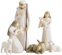 XILENY Set di 6 Figure del Presepe di Natale in Resina, Nascita di Gesù, Decorazione Natalizia per Casa, Ufficio e Giardino