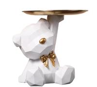 XILENY Svuotatasche da Ingresso Design, Statua di Orso in Resina Vassoio Decorativo, Vassoio Portaoggetti, Vassoio Portachiavi Ingresso, Porta Caramelle da Tavolo,Decorazioni per la casa