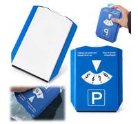 XileStore 2 Pezzi Timer Di Parcheggio, Leggero E Multifunzione, 2-In-1 Disco Orario Con Raschietto Per Auto E Moto (15,4X12,4X0,8Cm, Blu)
