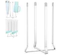 XILIMOR Scolabottiglie per Borracce Riutilizzabile per Scola Bottiglie Cucina in acciaio Inox per Scola Borracce Salvaspazio per Sacchetti di Plastica, Bottiglie e Tazze