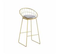 Xilin-872 Sgabello da Bar Sgabello da Bar in Ferro con Schienale Color Oro, for casa, Tempo Libero, Ristorante, Bar, seggiolone, Set da 2 Pezzi Sedia da Bar
