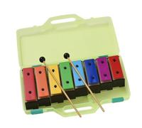 Xilofoni Percussion Kit Xilofono A 8 Note Glockenspiel Colorato Piastre Rimovibili In Acciaio Metallico Color Arcobaleno Con Mazze In Plastica