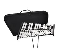 Xilofoni Percussion Kit Xilofono Glockenspiel da 25 note, base in legno, barre in alluminio con 2 bacchette, regalo a percussione con borsa, argento