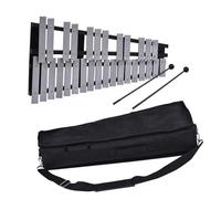 Xilofoni Percussion Kit Xilofono Glockenspiel pieghevole da 30 note struttura in legno barre in alluminio strumento musicale a percussione con borsa per il trasporto