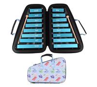 xilofono 16 Tasti Glockenspiel 16 Note Piastra In Alluminio Xilofono Strumento Musicale Educativo A Percussione Con Custodia Mazze (Color : Blue)