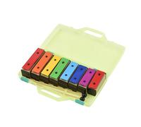 Xilofono A 8 Note Glockenspiel Colorato Piastre Metalliche Rimovibili Campane Di Risonatore Con Mazze Di Plastica Custodia Verde