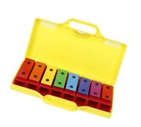 Xilofono A 8 Note Glockenspiel Colorato Rimovibile Placche Metalliche Color Arcobaleno Risonatore Strumento A Percussione Musicale