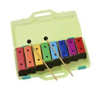 Xilofono A 8 Note Glockenspiel Colorato Rimovibile Placche Metalliche Color Arcobaleno Risonatore Strumento A Percussione Musicale