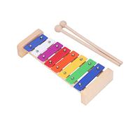 Xilofono colorato a 8 toni: carillon di qualità professionale con aste in alluminio e 2 racchette in legno