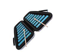 Xilofono con piastra in alluminio a 16 note squisito Glockenspiel con strumento a percussione a mazzuolo Kit Glockenspiel Professionale (Color : Blue)