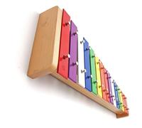 Xilofono con piastra in alluminio colorato 15 toni Piccolo glockenspiel Strumento a percussione manuale per principianti
