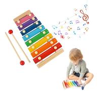 Xilofono/giocattolo a percussione per bambini, per apprendimento educativo, legno di pino, 24*13.5*3.5cm, xilofono legno