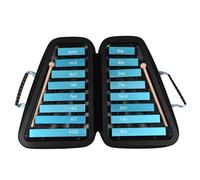 Xilofono Glockenspiel 16 Tasti Glockenspiel 16 Note Piastra In Alluminio Xilofono Strumenti Musicali Con Custodia Mazze(Blue)