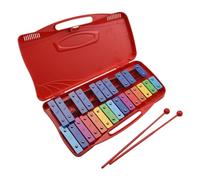 Xilofono Glockenspiel 25 Note Glockenspiel Xilofono Bussare A Mano Xilofono Percussioni Ritmo Strumento Musicale Didattico(Red)